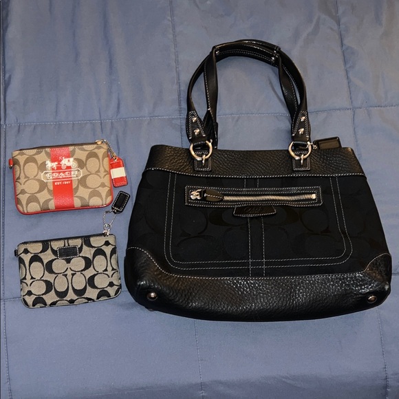 Coach Handbags - Coach Black and 2 Zip wallets